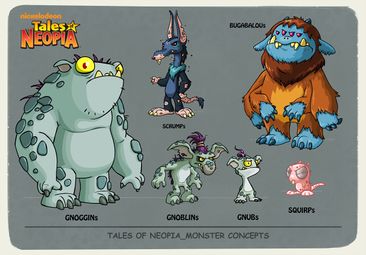Concept art of monsters