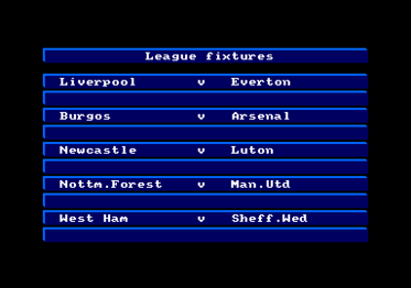 League fixtures