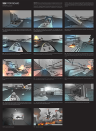 A storyboard of the boat race.