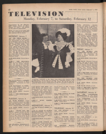 Issue 749 of Radio Times listing the 1938 adaptation broadcasts.