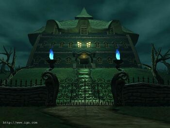 A screenshot of SpaceWorld 2000 Tech Demo Mansion
