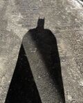 A set photo of Batman's shadow.