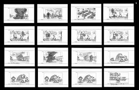 First part of another storyboard sequence drawn by Tod Carter.