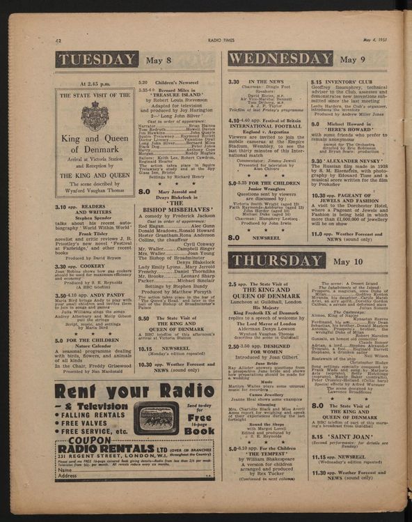 Issue 1,434 of Radio Times listing the match.
