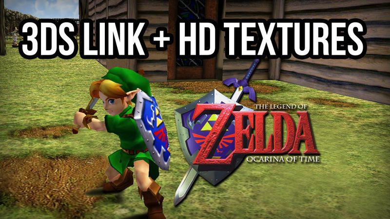 File:Zelda Ocarina of Time 3DS Link Model + HD Texture Comparison (Project 64).jpg