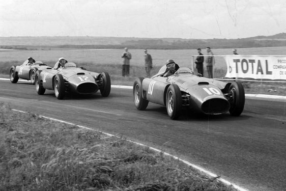 Castellotti leading Fangio and Collins.