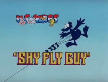 Original title card for "Shy Fly Guy."