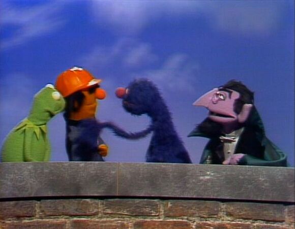 Screenshot from another sketch in which both Grover and the Count appear.