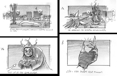 A storyboard sequence for the film (3/4).