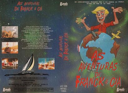 The Brazilian VHS release containing the only known available release of Les Conquérants, under the title As Aventuras de Frank e Cia.