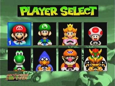 The character selection screen, also featuring Magikoopa.