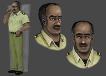 Character concept art for Maurice Badeau.