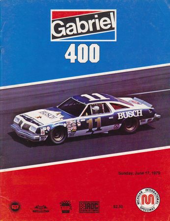 The NASCAR qualifying race advertised as part of the 1979 Gabriel 400 race program.