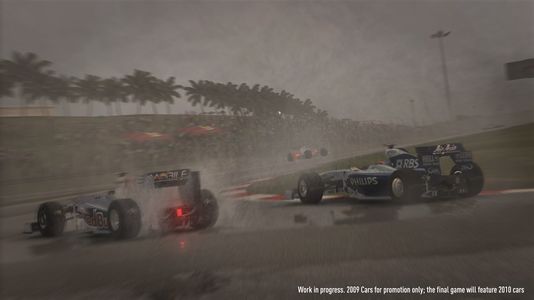 Toro Rosso and Williams racing in the rain.