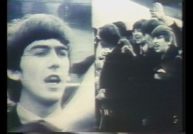 Splitscreen shot showing The Beatles touring years.