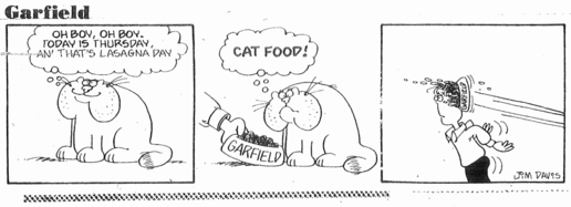 The first strip with the name changed to Garfield.