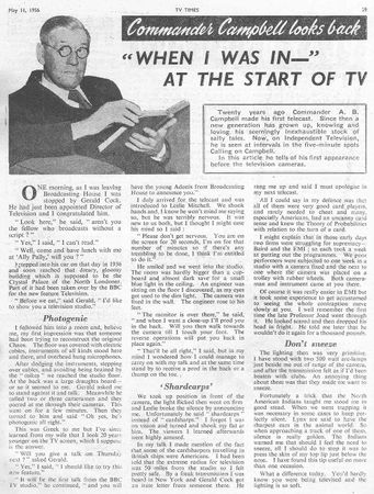 Commander Campbell's column in issue 132 of TV Times.
