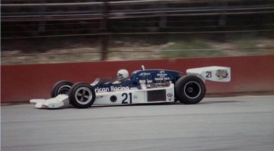 Unser during the race.