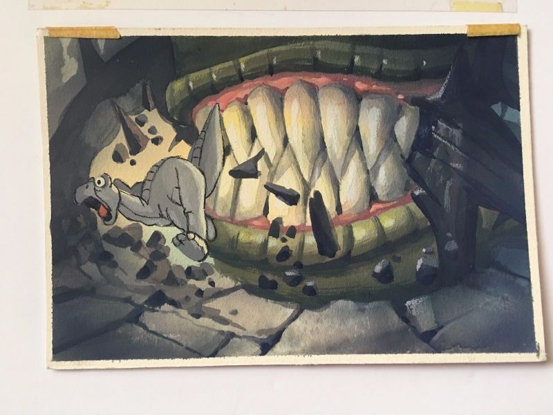 File:DON BLUTH Hand-Painted Original Color Key THE LAND BEFORE TIME 1988 1.jpg