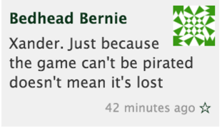 Just because it can't be pirated doesn't mean it's lost.