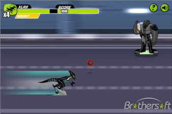 An early version of XLR8 from the Flash game Ben to the Rescue.