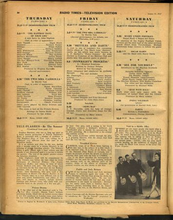 Issue 1,218 of Radio Times, oddly did not list the match as part of BBC's television coverage.