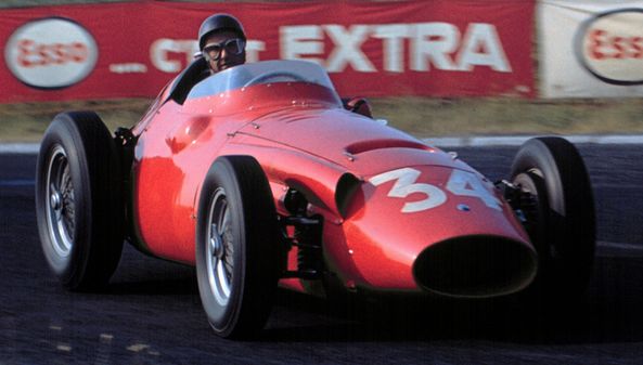 Fangio during the race.