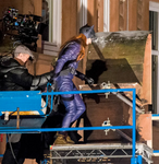 Another set photo of Batgirl.