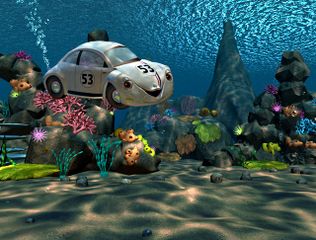 Herbie underwater.