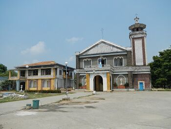 San Simon Church. Shown in the Kapampangan version of the PSA.