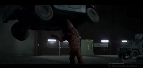The Thing lifting a truck in area 57.