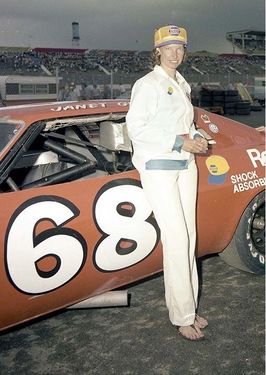 Gutherie with her Chevrolet prior to the race.