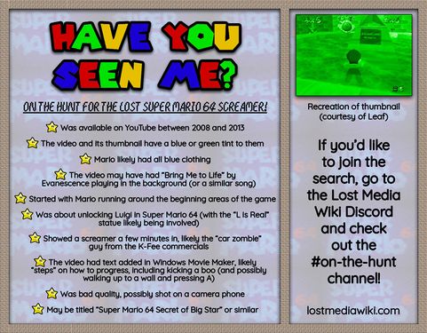 Original "Have You Seen Me?" flyer.