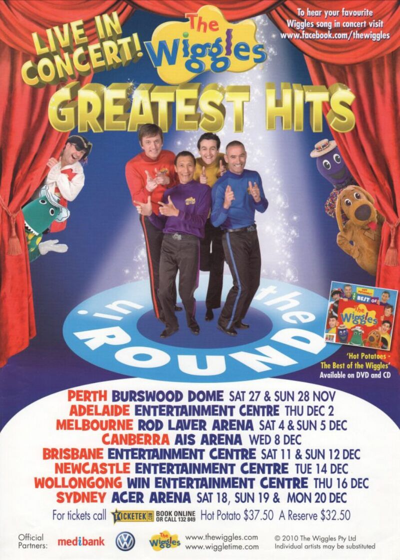 the wiggles 2010 tour