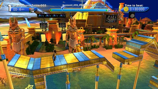Screenshot from an Egypt themed level.
