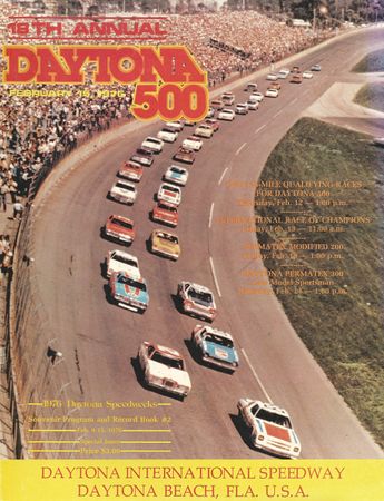 The Daytona finale advertised as part of the 1976 Daytona 500 program.