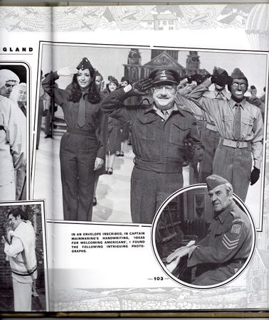 An image from a 1989 Dad's Army book showing a still from the crossover with The Black & White Minstrel Show