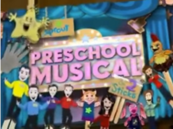 Logo/Cover for the 2009 Sequel "Preschool Musical On Two Sticks."