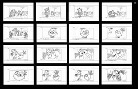 Third part of the first storyboard sequence.