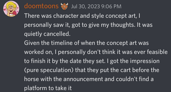 Max van Doorn's second comment regarding his involvement with production of the Neopets TV series.