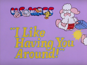 Original Title card for 'I Like Having You Around.'
