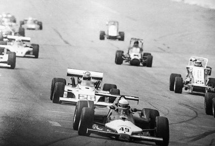 The Silver Crown cars kept to the inside line, allowing the IndyCars to easily and safely overtake them.