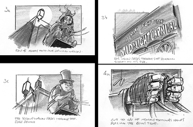 A storyboard sequence for the film (2/4).