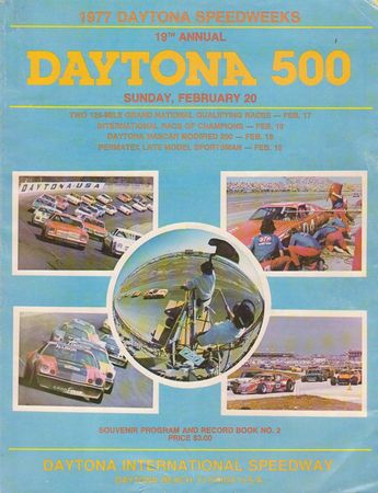 The Daytona finale advertised as part of the 1977 Daytona 500 program.