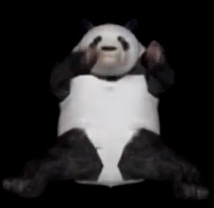 The panda from the game, which Ito said was not in the game whatsoever.