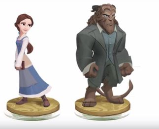 An image of the cancelled Belle and Beast figures (based on the 2017 live-action adaptation).