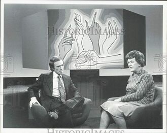 Dick Cavett and Julia Child in the show.