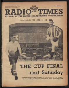 Radio Times issue listing the match.