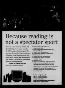 TFJ ad mentioning the awards it won taken from Media and Methods May/June 1997 (Credits to Kepler for finding the ads)