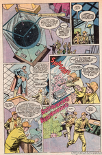 Page from the film's comic book adaptation depicting the extended scene of the Luthors stealing Superman's hair.
